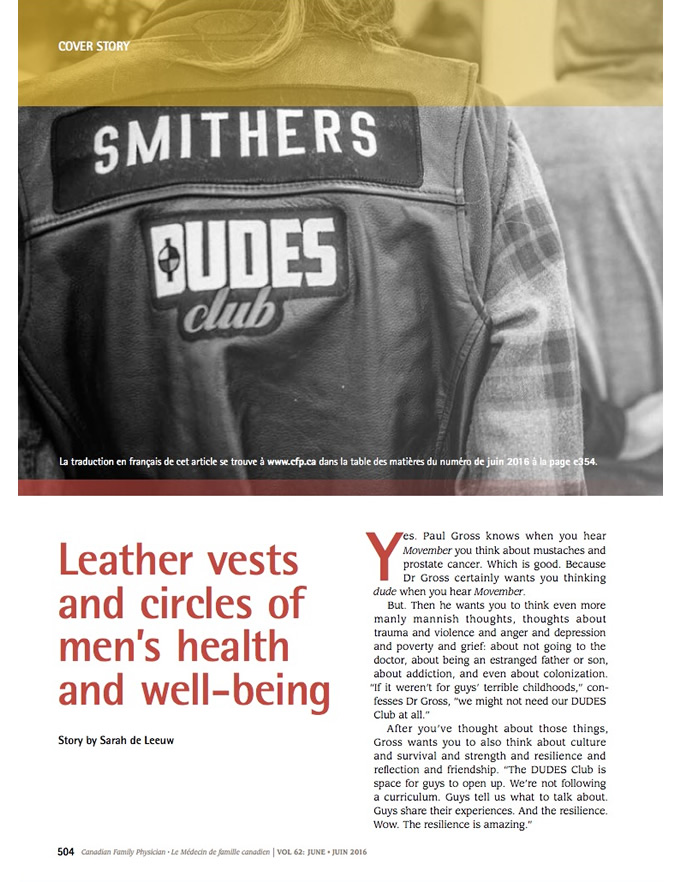 Leather vests and circles of men’s health and well-being