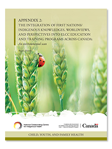 Appendix 2 - The integration of First Nations/Indigenous knowledges, worldviews, and perspectives into ELCC education and training programs across Canada: An environmental scan