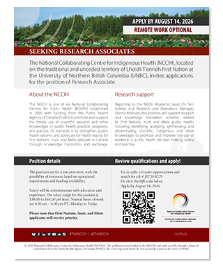 NCCIH research associate recruitment flyer