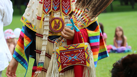 Detail of a First Nations regalia.